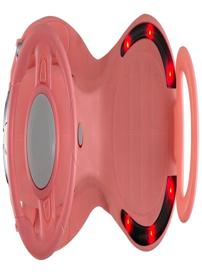 JoyRide Glamour DLX Light-Up Magic Car - Easy Glide Ride-On Toy for Kids | LED Lights, Music & 360° Swivel Wheels | Push Swing Car for Indoor/Outdoor Fun Ages 2+ Years (Peach) - Image 5